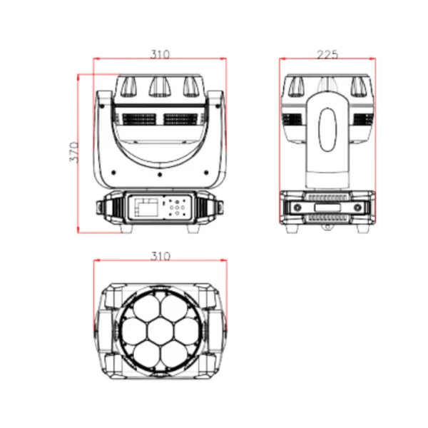 Stellar MH Wash 300  Compact 280W RGBW LED Moving Head Wash Light with Zoom & DMX Control