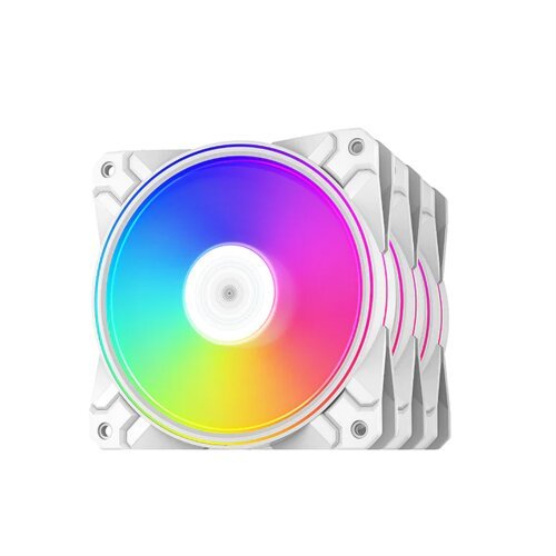 DeepCool CF120 Plus 3 Pack RGB 120mm Fans White DeepCool CF120 Plus 3 Pack RGB 120mm Fans White