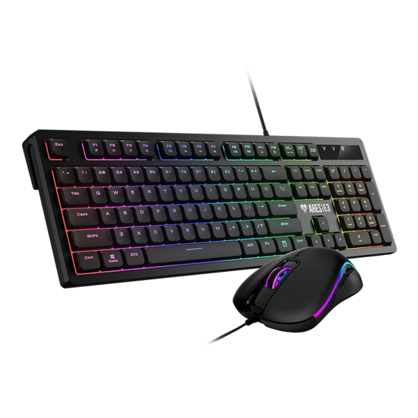 Gamdias Ares E3 RGB 2-in-1 Gaming Combo 6-Key Rollover Ergonomic Design Gaming Mouse & Membrane Gaming Keyboard