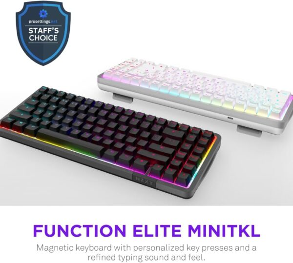 Nzxt Function Elite MiniTKL Wired Magnetic RGB Gaming Keyboard  White