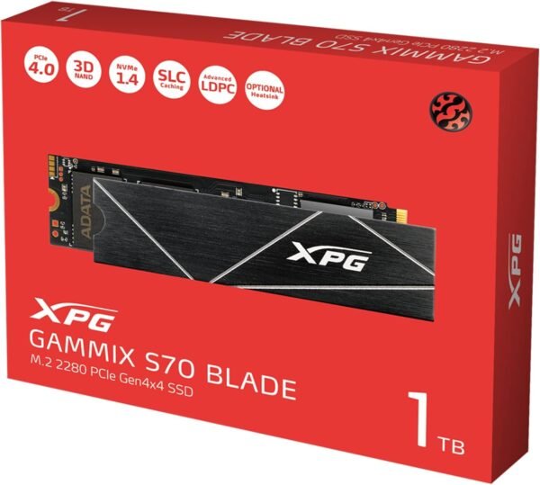 XPG GAMMIX AGAMMIXS70B-1T-CS S70 BLADE 1TB PCIe Gen4x4 M.2 SSD