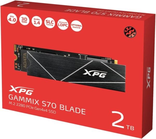 XPG GAMMIX AGAMMIXS70B-2T-CS S70 BLADE 2TB PCIe Gen4x4 M.2 SSD