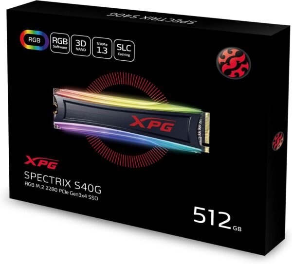 Adata XPG SPECTRIX S40G RGB 512GB PCIe Gen3x4 M.2 NVME SSD