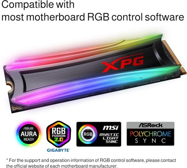 Adata XPG SPECTRIX S40G RGB 256GB PCIe Gen3x4 M.2 NVME SSD