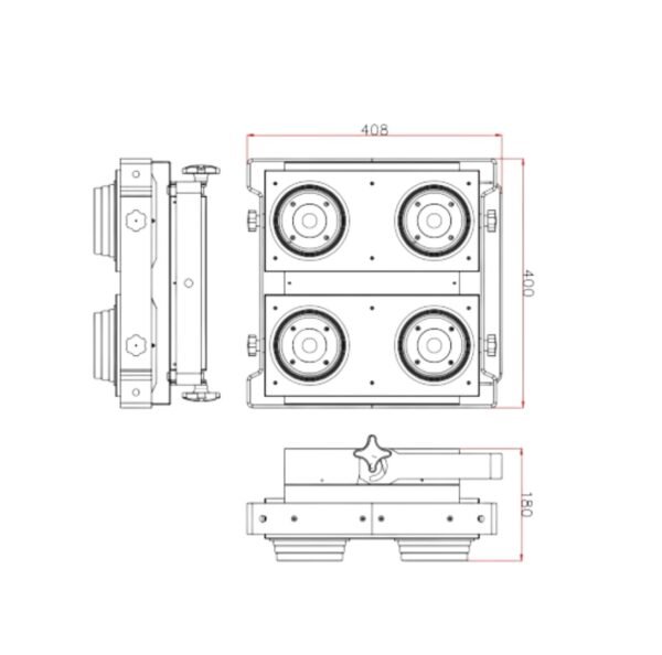 Stellar Blinder 4X100 High-Power LED Blinder  4×100W COB LEDs, Stage & Concert Lighting