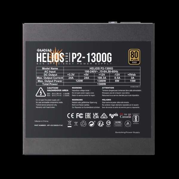 Gamdias HELIOS P2-1300G 80+ GOLD GEN 5 Power Supply