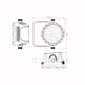 Stellar Par 180  indoor slimpar washer: 18*10W, 25deg lens, washing parcan, IP20