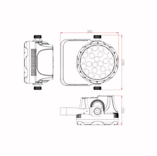 Stellar Par 180  indoor slimpar washer: 18*10W, 25deg lens, washing parcan, IP20