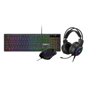 Gamdias Poseidon E2 3-in-1 Gaming Combo Set, 104 Key Membrane Rainbow Backlight Keyboard, RGB Mouse