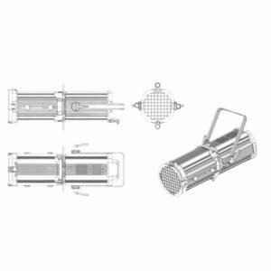Stellar Profile Z250 LED  250W Bi-Color Profile Light (125W WW + 125W CW), 1555° Manual Zoom, 30006000K CCT