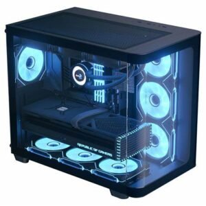 Aerocool P500C-G-BK-v1 / Infinity ARGB Fan -ATX / Micro / Mini ITX -Black Gaming Case