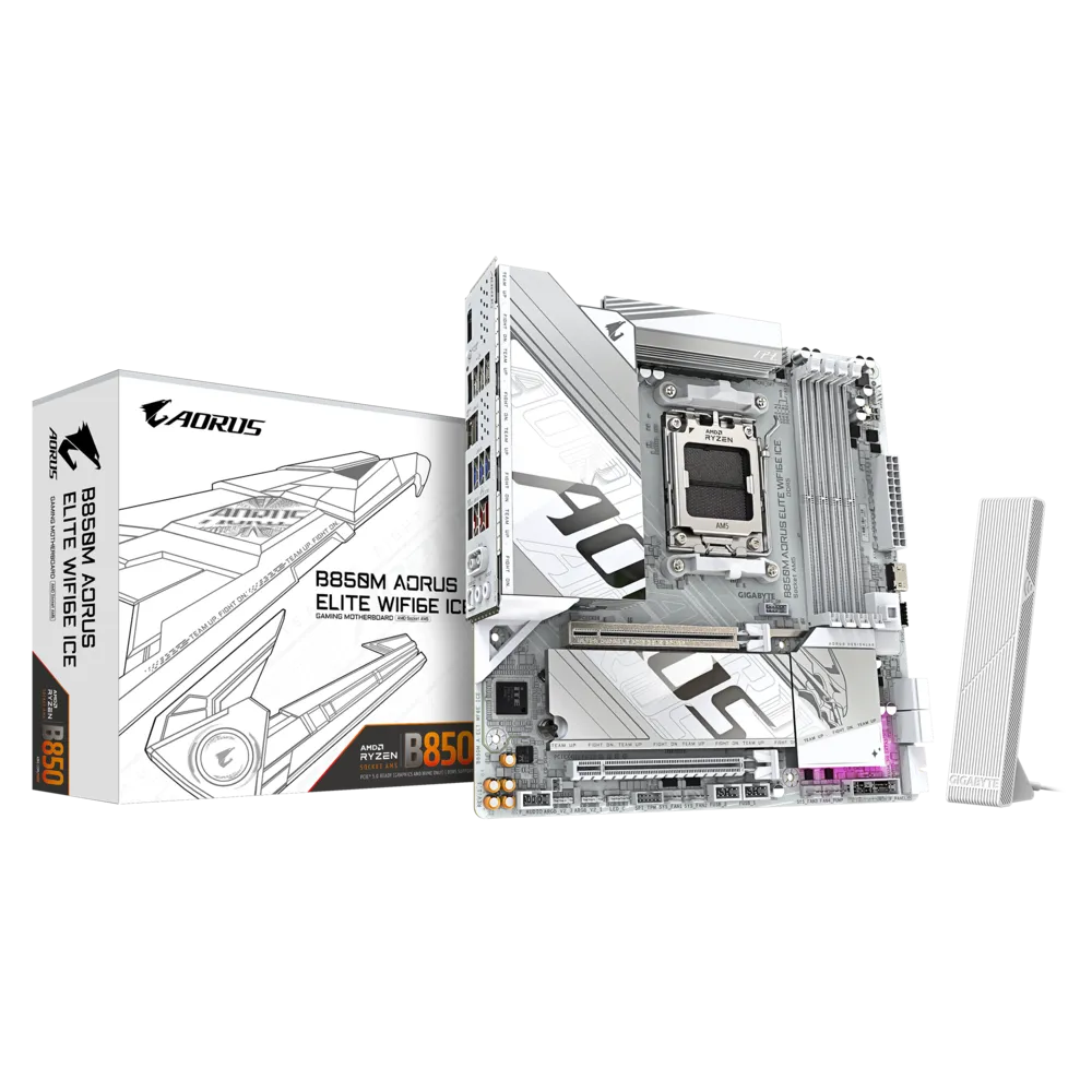Gigabyte B850M AORUS Elite WIFI6E ICE Motherboard Gigabyte B850M AORUS Elite WIFI6E ICE Motherboard