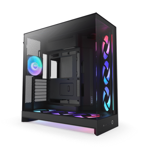 NZXT H9 Flow RGB+ Dual-Chamber Mid- Tower Gaming Case Black