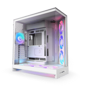 NZXT H9 Flow RGB+ Dual-Chamber Mid- Tower Gaming Case White