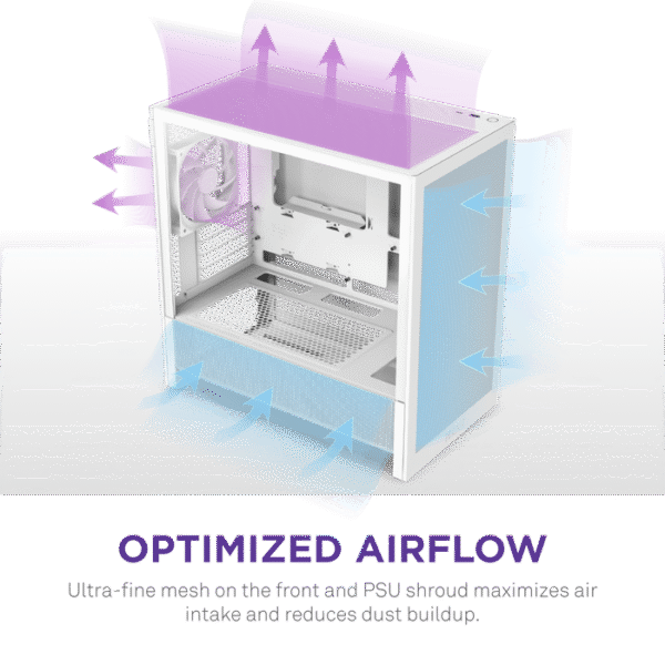 NZXT H3 Flow micro-ATX Mid-tower Gaming Case White