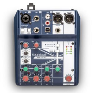 Soundcraft Notepad-5 Mixer Portable Analog Console with USB Audio I/O