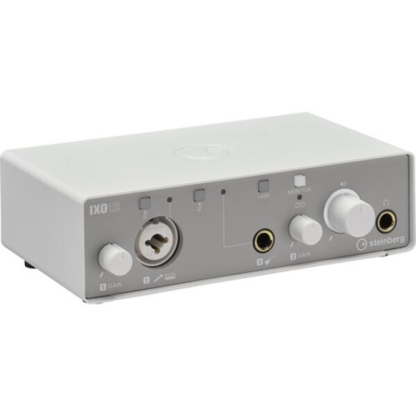 Steinberg IXO12 USB-C Audio Interface (White) 2-In/2-Out Portable Interface for Recording & Streaming