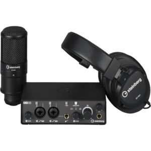 Steinberg IXO22 USB-C Audio Interface Recording Pack (Black) Complete Studio Bundle for Music Production & Streaming