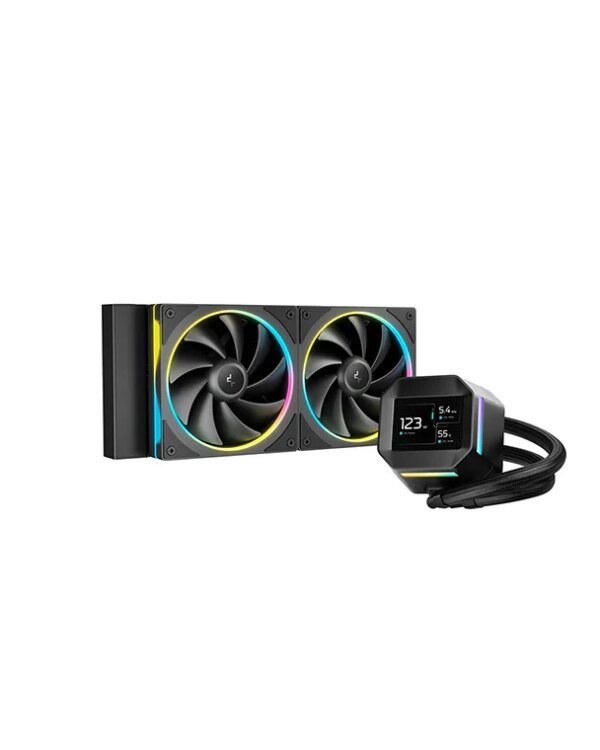 DeepCool LM240 AIO IPS LCD ARGB Black Liquid Cooler