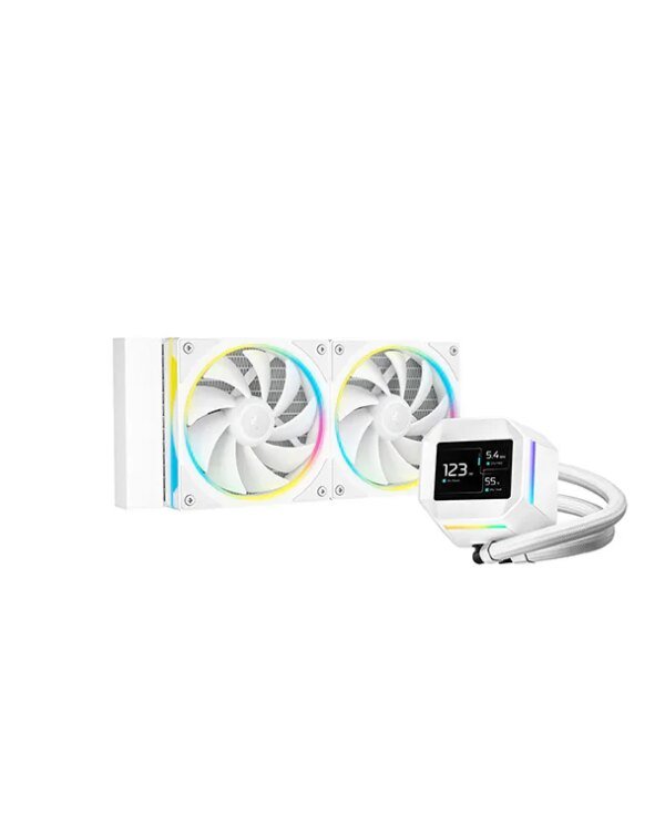 DeepCool LM240 AIO IPS LCD ARGB White Liquid Cooler
