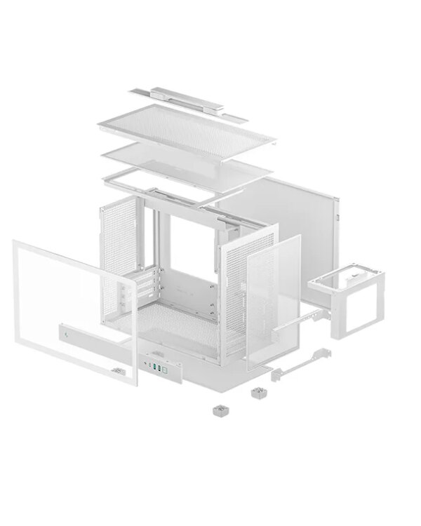 Deepcool CH160 PLUS Mini Portable White Gaming Case