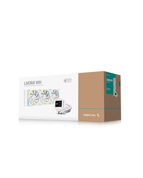 DeepCool LM360 AIO IPS LCD ARGB White Liquid Cooler