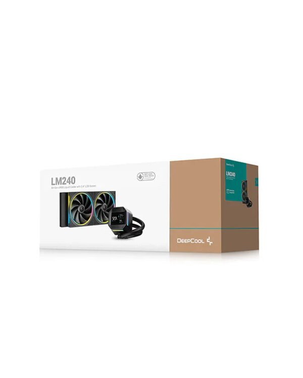 DeepCool LM240 AIO IPS LCD ARGB Black Liquid Cooler