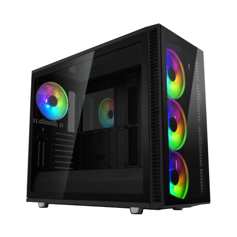 Fractal Design S2 Vision Tempered Glass RGB Black Case Fractal Design S2 Vision Tempered Glass RGB Black Case