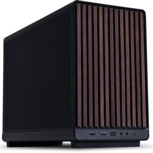 Lian Li DAN A3 MATX PC Case – Black with Wooden Panel