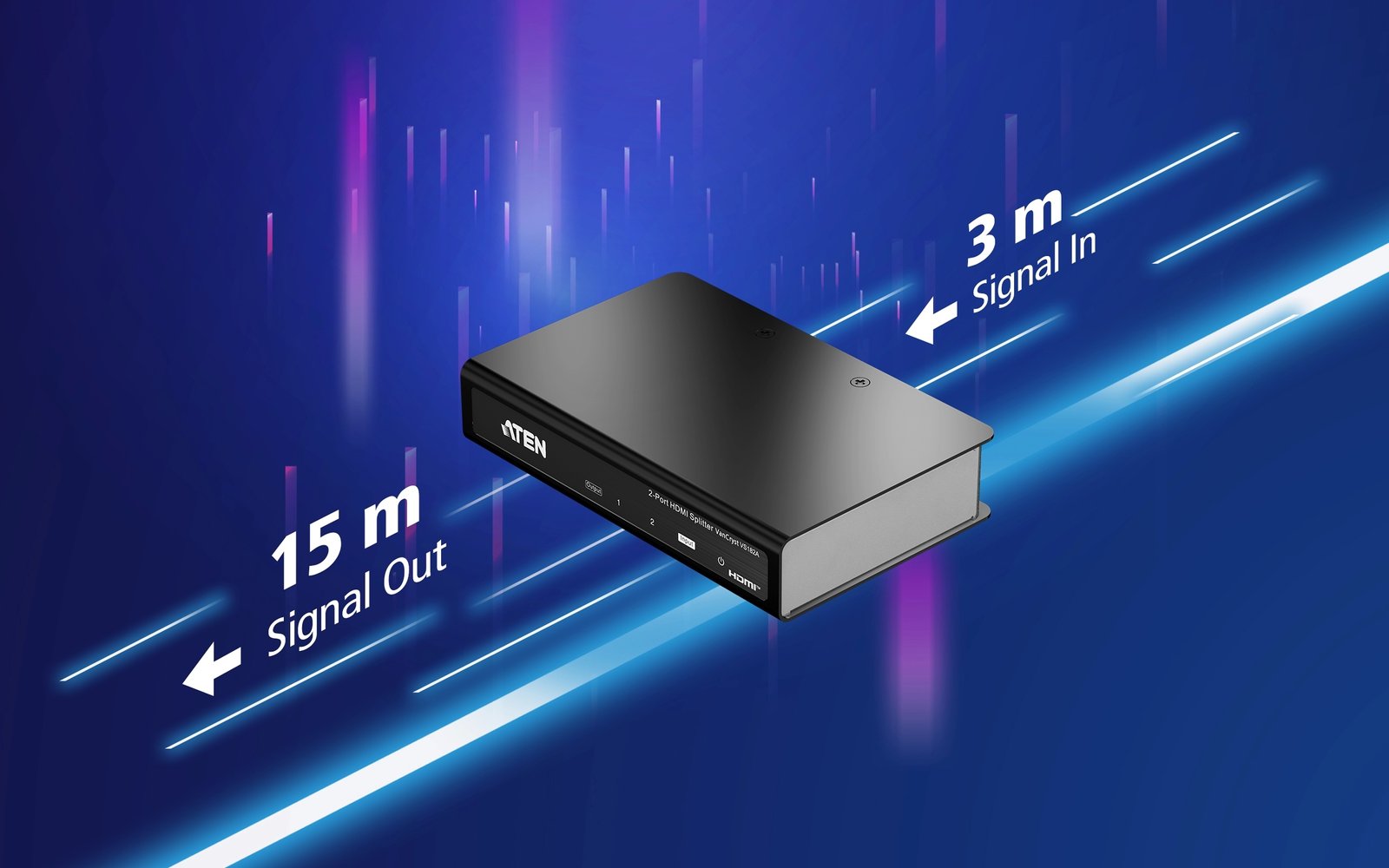 Aten VS182A-AT-E 2-Port 4K HDMI Splitter Ultra HD Video & Audio Distribution Aten VS182A-AT-E 2-Port 4K HDMI Splitter Ultra HD Video & Audio Distribution