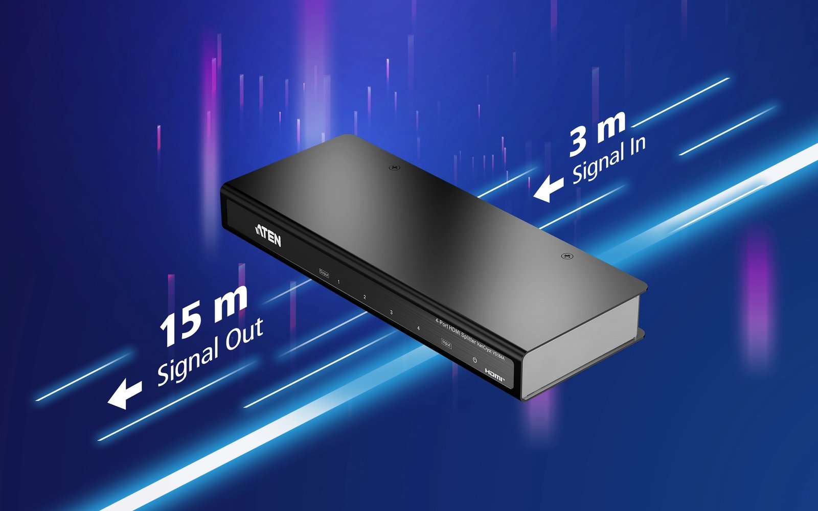 ATEN VS184A 4-Port HDMI Splitter 4K @ 60Hz Ultra HD, HDR, HDCP 2.2 Support ATEN VS184A 4-Port HDMI Splitter 4K @ 60Hz Ultra HD, HDR, HDCP 2.2 Support