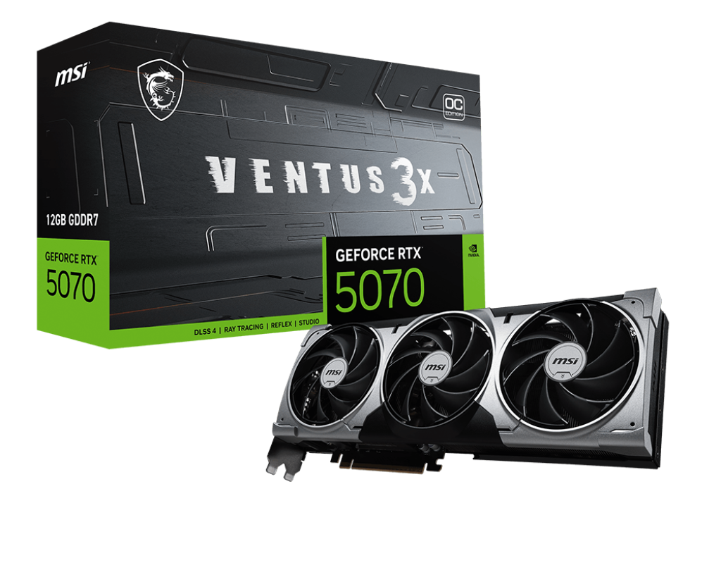 Msi GeForce RTX 5070 12G Ventus 3X OC Graphics Card Msi GeForce RTX 5070 12G Ventus 3X OC Graphics Card