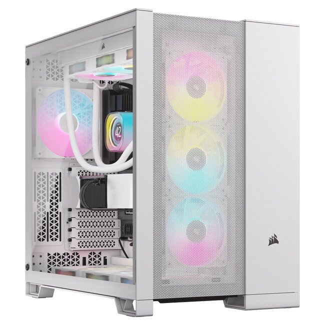 Corsair 6500D AirFlow Tempered Glass Mid-Tower White Gaming Case Corsair 6500D AirFlow Tempered Glass Mid-Tower White Gaming Case