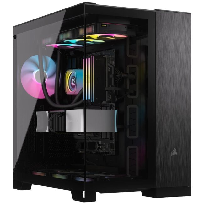 Corsair 6500X Tempered Glass Mid-Tower Black/Obsidian Aluminum Gaming Case Corsair 6500X Tempered Glass Mid-Tower Black/Obsidian Aluminum Gaming Case