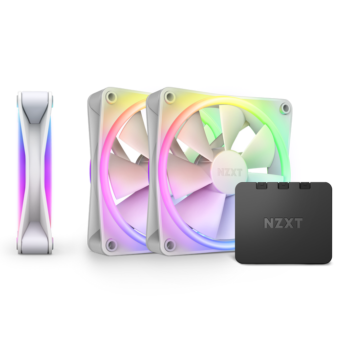 NZXT F120 RGB Duo 120mm PWM White Triple Pack Cooling Fans NZXT F120 RGB Duo 120mm PWM White Triple Pack Cooling Fans
