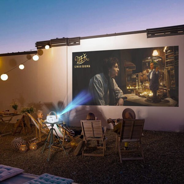 WOWOTO M8-3D Smart Mini Projector 4K DLP WiFi Battery