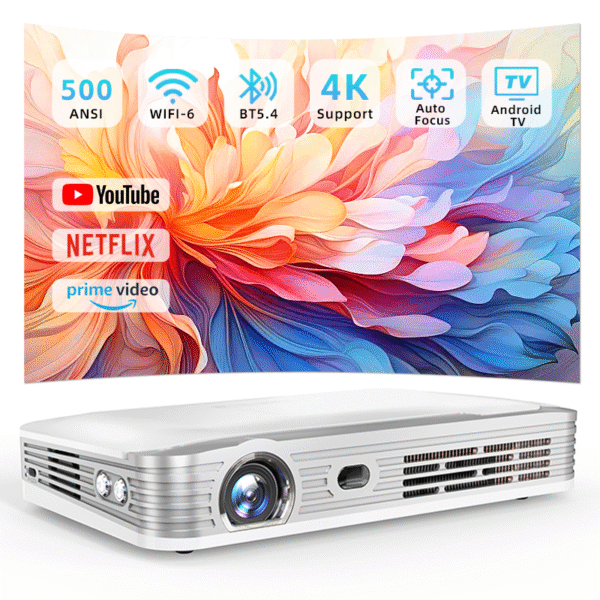 WOWOTO T10 5000 Lumens Mini Projector Android 9.0 32GB Stand