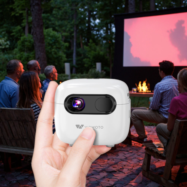 WOWOTO Q8 Smart LED Projector | Android 13, Auto Focus, 2G RAM Home & Outdoor Cinema