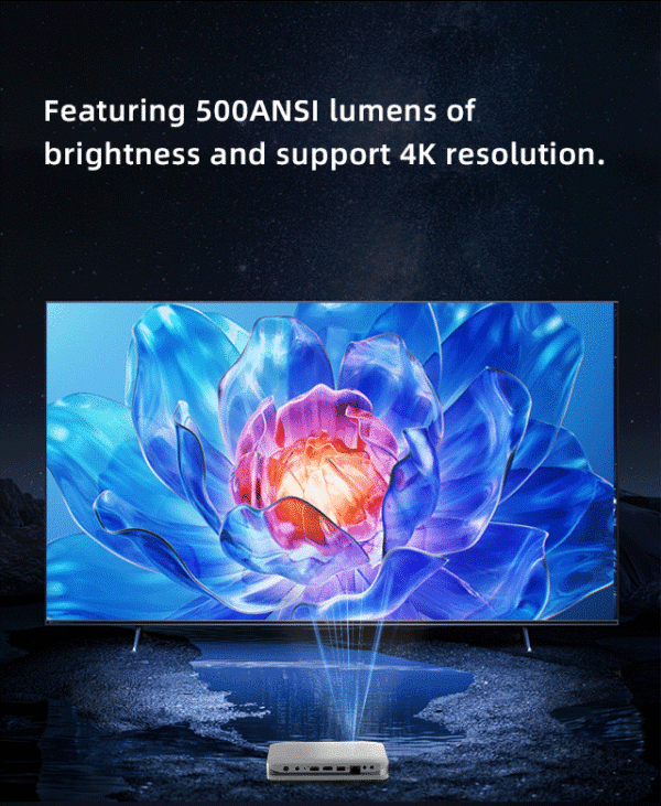 WOWOTO T9S Mini Projector 5000 Lumens 1080P 4K LED Beamer