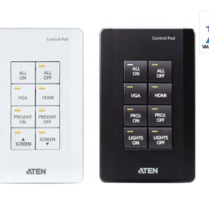 ATEN VK0100-AT 8-Button Control Pad US 1-Gang Wall-Mount AV Controller for ATEN Systems ATEN VK0100-AT 8-Button Control Pad US 1-Gang Wall-Mount AV Controller for ATEN Systems