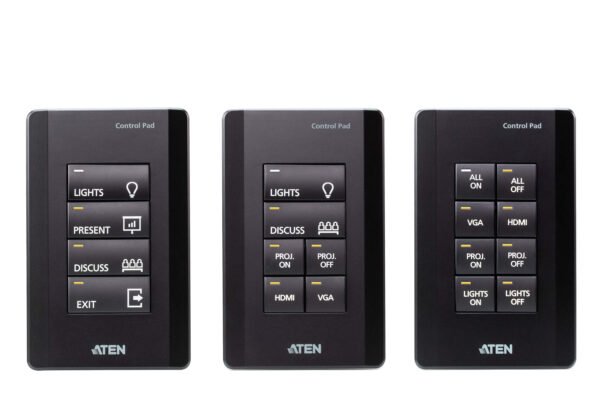 ATEN VK0100-AT 8-Button Control Pad US 1-Gang Wall-Mount AV Controller for ATEN Systems