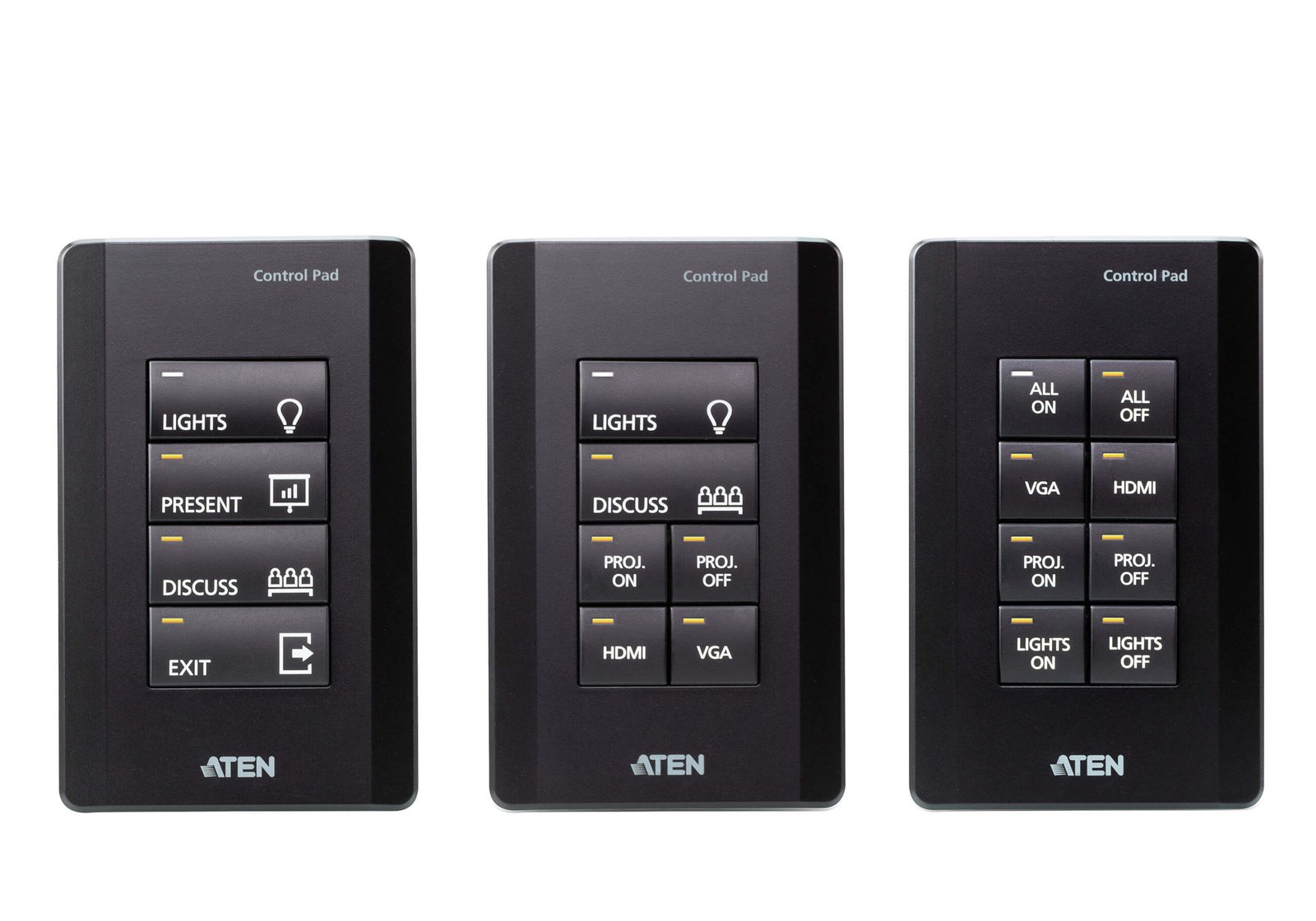 ATEN VK0100-AT 8-Button Control Pad US 1-Gang Wall-Mount AV Controller for ATEN Systems ATEN VK0100-AT 8-Button Control Pad US 1-Gang Wall-Mount AV Controller for ATEN Systems