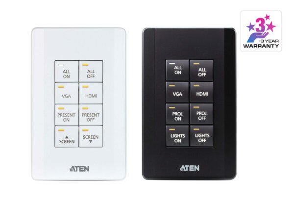 ATEN VK108US-AT 8-Button Keypad Controller US 1-Gang AV Control Interface for ATEN Systems