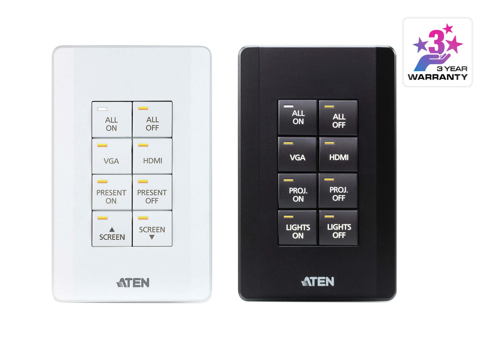 ATEN VK108US-AT 8-Button Keypad Controller US 1-Gang AV Control Interface for ATEN Systems ATEN VK108US-AT 8-Button Keypad Controller US 1-Gang AV Control Interface for ATEN Systems