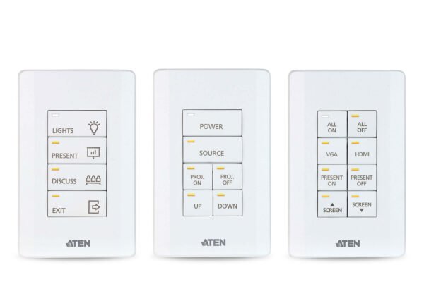 ATEN VK108US-AT 8-Button Keypad Controller US 1-Gang AV Control Interface for ATEN Systems