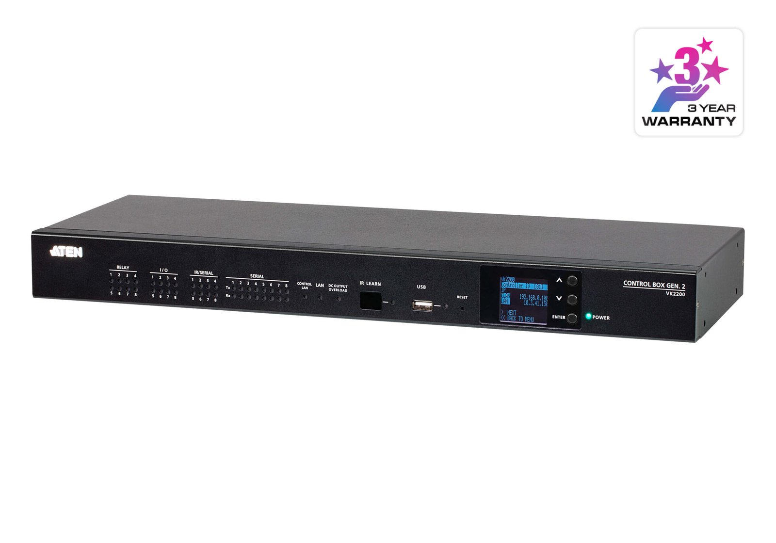 ATEN VK2200-AT-E Gen.2 Control Box with Dual LAN Advanced AV Control System for Pro Environments ATEN VK2200-AT-E Gen.2 Control Box with Dual LAN Advanced AV Control System for Pro Environments