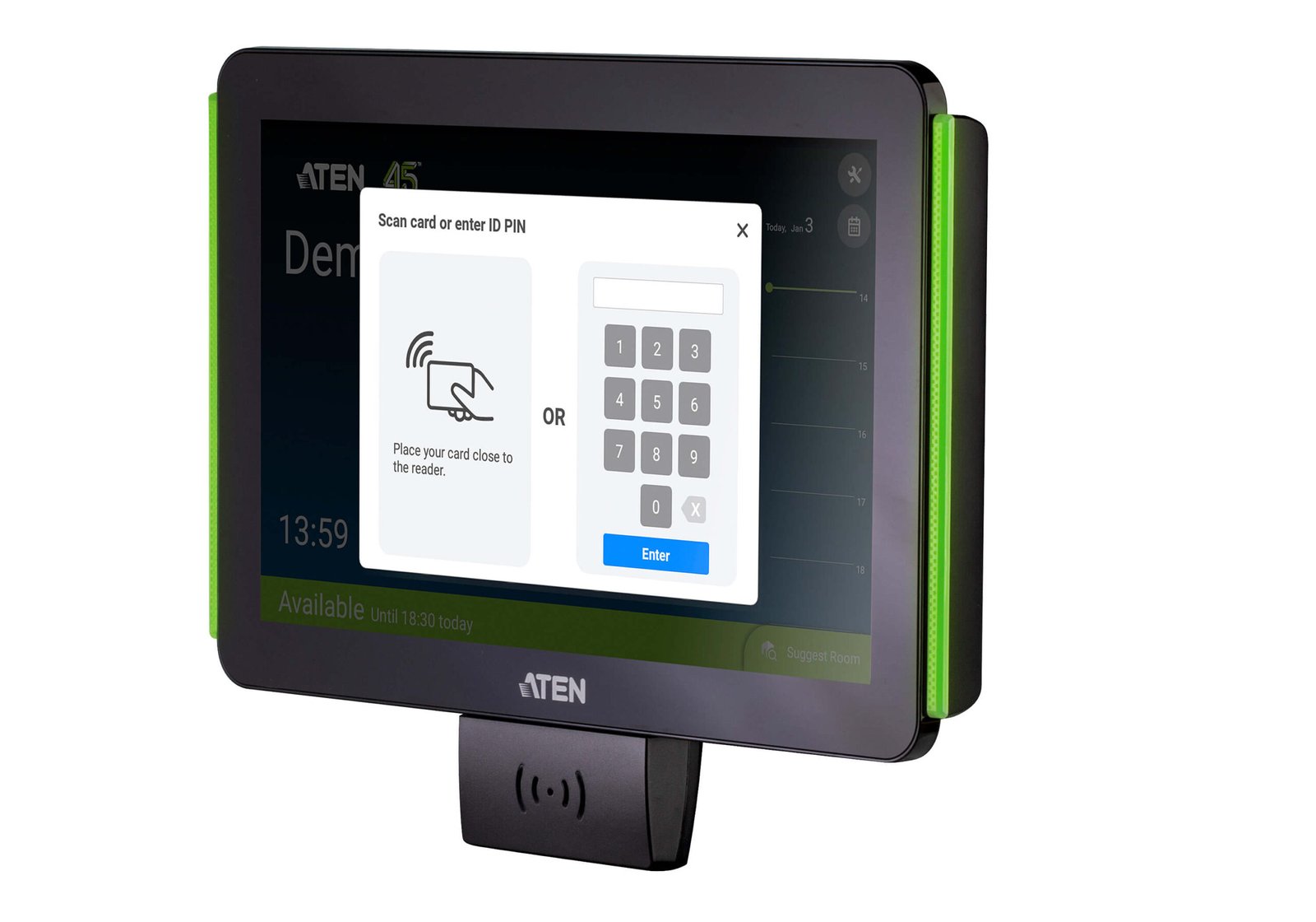 ATEN VK430-AT 10.1 inch Room Booking Panel Touchscreen Scheduling Display for Meeting Room Management ATEN VK430-AT 10.1 inch Room Booking Panel Touchscreen Scheduling Display for Meeting Room Management