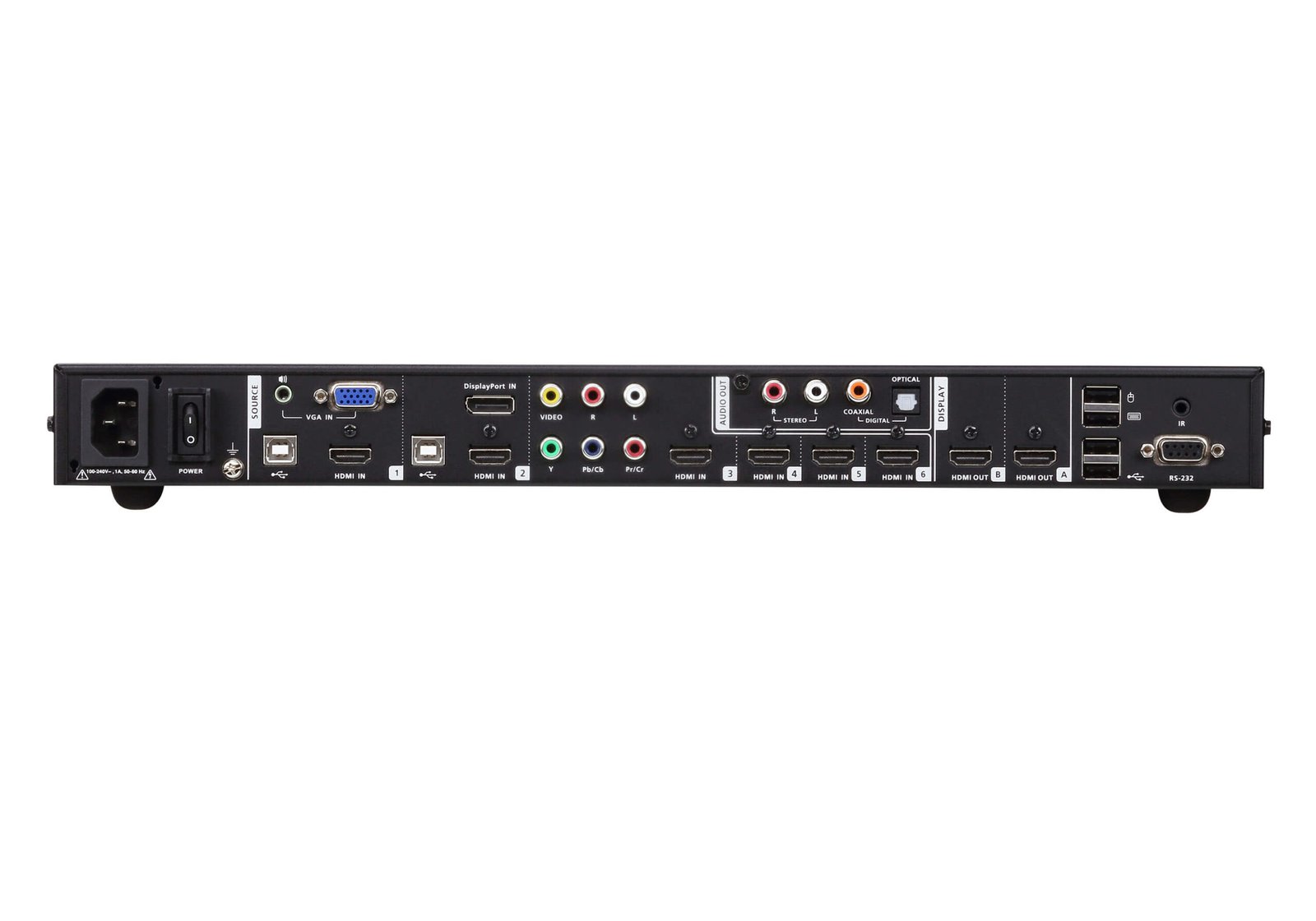 ATEN VM0404HB-AT-E 4x4 True 4K HDMI Matrix Switch Ultra HD 4K60 Video Switching with HDR Support ATEN VM0404HB-AT-E 4x4 True 4K HDMI Matrix Switch Ultra HD 4K60 Video Switching with HDR Support