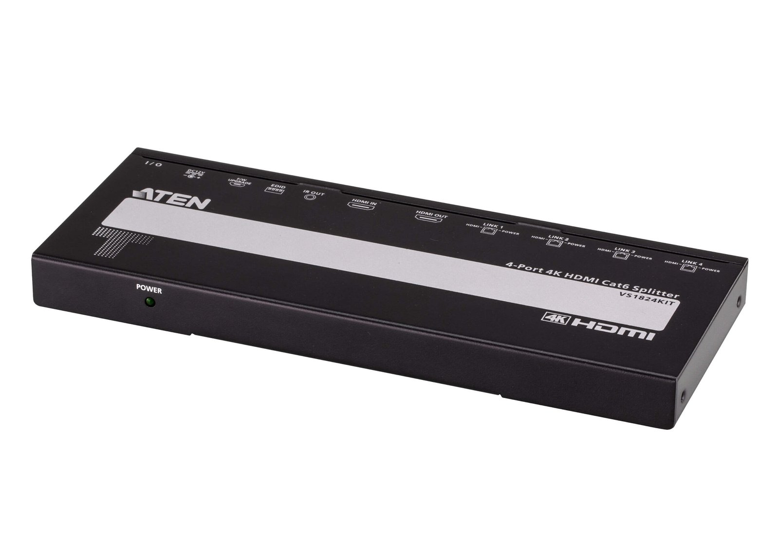 Aten VS1824KIT-AT-E 4-Port 4K HDMI Splitter over Cat6 with 4 Receivers & UK Power Cord Ultra HD HDMI Extender Kit Aten VS1824KIT-AT-E 4-Port 4K HDMI Splitter over Cat6 with 4 Receivers & UK Power Cord Ultra HD HDMI Extender Kit