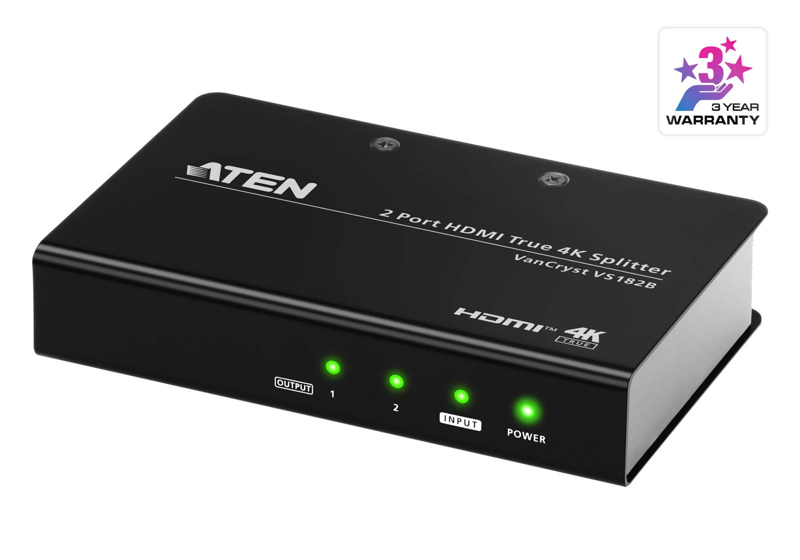 ATEN VS182B 2-Port HDMI Splitter True 4K @ 60Hz UHD Video Support | HDR, HDCP 2.2 Compatible ATEN VS182B 2-Port HDMI Splitter True 4K @ 60Hz UHD Video Support | HDR, HDCP 2.2 Compatible